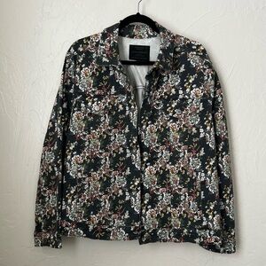 Lucky Brand The Tomboy Trucker floral jean jacket▪️size 2X